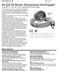 Must-Have Industrial Temperature Swichgage With Built-In Switch For Alarm And Shutdown, 2-Inch Gauge with Capillary Cable