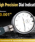 BINGOX dial bore gauge with extension rods, 2–6 in (50–160 mm) range, 0.001 in accuracy