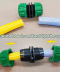 Six-Piece Hose Repair Connector Extender For 1/2 Inch Garden Hose Quick Repair Connection Plastic Hose Joiner Splicer Leakproof Design Green