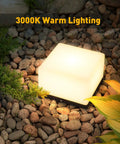 Chill Out In Style With These Modern Warm Led Post Cap Lights That Deliver Luxury Waterproof Vibes Perfect For All Your Fence Deck Garden And Patio Posts E26 Bulb Ready For Awesome Outdoor Living glowing in garden setting