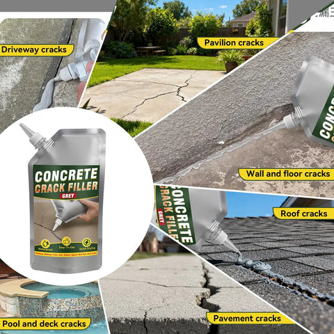 Ultimate Concrete Crack Filler 500g High Elasticity Self Leveling Sealant Waterproof Caulk for various crack repairs