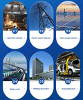 Image showing industries: machinery, electric power, solar energy, bridge works, building decoration, automobile parts.