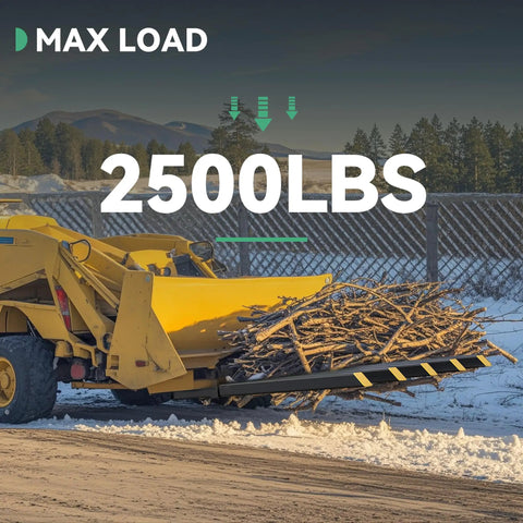 Clamp On Debris Forks For 48 Inch Bucket With 2500 Lbs Capacity Heavy Duty Quick Attach Pallet Forks hauling branches