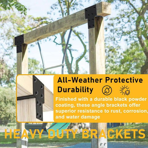 Heavy Duty 6x6 Post Brackets Kit 4 Pack For 5.5x5.5 Actual Wood Posts Beam Support Tie Bracket For Gazebo Pergola Deck Porch Steel Gap Free Rock Solid Connections