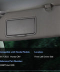 Honda CRV Sun Visor Driver Side With Lighted Mirror Gray Replacement Fits 2017 2018 2019 2020 2021 2022 Left Side Interior Accessory 83280 TLA A12ZB Ride Ready