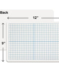 Dry Erase XY Axis Graph Lap Boards 9 By 12 Inches For Student And Classroom Use Double Sided Whiteboards showing graph side view