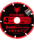 4-1/2 Inch Diamond Cutting Wheel For Angle Grinder Dry Cut Metal Cut Off Up To 100X Longer Life Than Standard Discs 7/8 Inch Arbor 3 Pack Rebar Stainless Steel Angle Iron