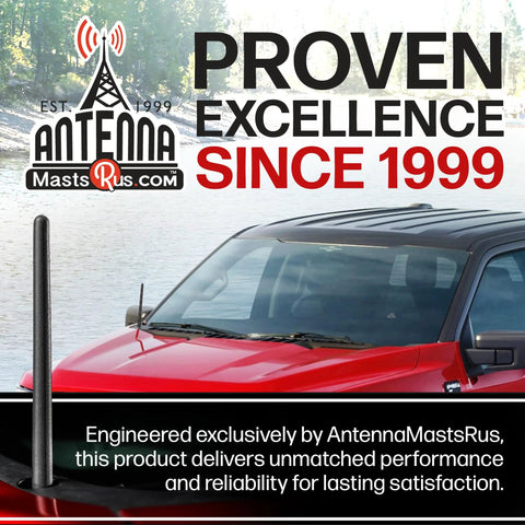 Ford F 150 Short Rubber Antenna For Bronco And F 150 Six And Three Quarters Inch Replacement Accessory with car in background