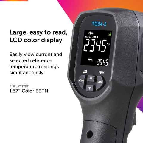 Infrared Spot Thermometer With Digital Readout For Non Contact Temperature Readings Up To 1562 Degrees Fahrenheit, 20 To 1 Spot Ratio