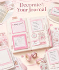 Totally Cute Bow Sticky Notes For Students With Pink Gingham Design on journal, pens, and washi tape for school desk decor