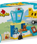 Packaging for First Airport Playset For Toddlers And Preschoolers With Airplane And Airship Mini Airport Runway Educational Pretend Play