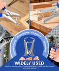 24 Piece Miter Spring Clamp And Pliers Kit Pro Grade Stainless Steel Woodworking Clamps in use on wood project and tools