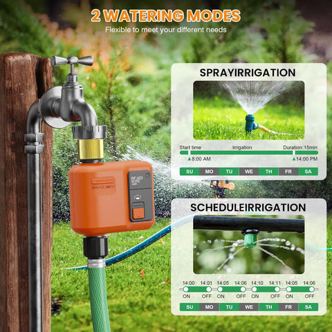 WiFi Water Timer For Garden Hose Smart Sprinkler Controller With 984 Feet Long Range Solid Wall Penetration App And Remote