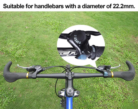 3x6 Thumb Gear Shifters TX30 Shift Levers Set for Mountain and Road Bikes on handlebars, 22.2mm diameter