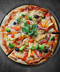 13 Inch Carbon Steel Pizza Pan With Premium Non Stick Coating Heavy Duty Commercial Grade Baking Tray For Oven Even Heat
