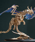 Windstorm Dragon Model Kit 3D Mechanical Puzzle With Rubber Band Motor For Adults To Build Fun Brain Teaser Hobby Kit That Lets The Wings And Body Animate In Realistic Flight Motion, blue winged dragon on stand