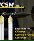 Chamfer End Mill For CNC Carving 90 Degree V Groove One Quarter Inch Shank Two Inch Overall Length Beefy Carbide tool image