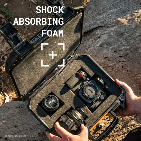 Open Vault V100 Tough As Nails Multi Purpose Hard Case With Foam For Camera Drone Gear Electronics And More Weather Resistant