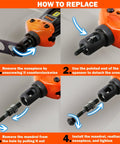 Heavy Duty Rivet Nut Tool Kit With 16 Inch Rivet Gun Including 12 Interchangeable Mandrels And 200 Rivet Nuts For Metal Wood Auto Projects Rugged Carry Case Labor Saving Hand Riveter assembly instructions