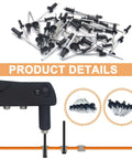 225 Piece Black Aluminum Blind Rivets Assortment Kit With Workhorse Hand Riveter And Rivet Gun Tool Includes 6 Sizes Pop Rivets