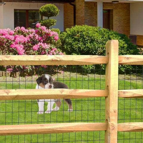 Black PVC Coated Welded Wire Fence 24 Inch By 50 Foot Garden Border Mesh 2x3 In 16GA Vinyl Coated Galvanized Steel Wire For Yard
