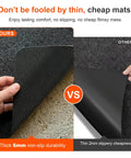 Comparison of Heavy Duty Oil Spill Mat For Garage Floor 3x5 Ft Extra Thick Absorbent With Anti Slip Rubber Backing vs thin mat