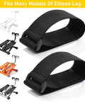 2 Pack Bike Pedal Straps for Under Desk Workouts, Adjustable Leg Exerciser Traction Straps for Elliptical Machines, Black
