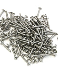 160 Piece Marine Grade Stainless Steel Truss Head Screws Set, 10 x 1-1/4 Inches, No Washer Needed, scattered on white surface