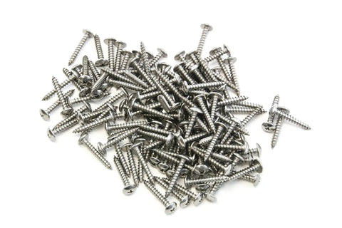 160 Piece Marine Grade Stainless Steel Truss Head Screws Set, 10 x 1-1/4 Inches, No Washer Needed, scattered on white surface