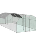Sturdy Walk In Chicken Coop Run With Waterproof Cover And Lockable Door Beefy Heavy Duty Galvanized Steel Frame Upgraded Triangular Support