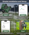 Sprinkler Timer 2 Zone With Gateway WiFi Water Timer With Rain Delay Manual And Automatic Watering System setup steps