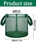 Green Mesh Net Planter 18cm for Ponds and Aquariums, Submersible Water Garden Plant Holder With Root Growth Support, 4 Pack