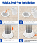 Installation steps for Pool Umbrella Sleeve Adapter And Pole Stabilizer For In Pool Holder Fits 1.5 Inch And 1.35 Inch Poles