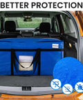 Giant 69 Gallon Extra Large Storage Bags Heavy Duty Moving Bags With Visible Window And Wrap Around Handles Blue 2 Pack loaded in car