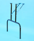 29 Inch Black Folding Table Leg Set Of 2 With 1 Inch Steel Tubular Construction Folds Flat Includes Heavy Gauge Locking Hardware Protective Tips