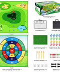 Battle Golf Chipping Practice Mat For Backyard Swing Training And Family Fun Double Sided Hitting Mat with accessories displayed