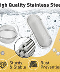 Heavy Duty Stainless Steel Cleaning Basket Two Pack Perfect For Ultrasonic Cleaner Small Parts And Jewelry No Sweat Washing Tray, fine mesh design.