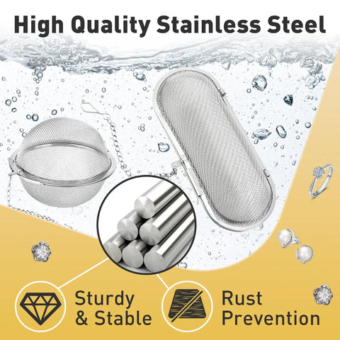 Heavy Duty Stainless Steel Cleaning Basket Two Pack Perfect For Ultrasonic Cleaner Small Parts And Jewelry No Sweat Washing Tray, fine mesh design.