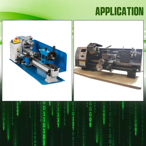 750W DC Brushed Spindle Motor For Mini Metal Lathe Machine 110V 6000 RPM With M10 Shaft 40mm Length And 93mm Diameter Beefy Torque Replacement Part For 210 Series Lathes shown on mini lathes
