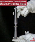 Unfailing Stability Cane Staff Scepter Spear Prop High Carbon Steel Construction With Intricate Authentic Design And Weighted Butt Cap
