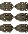 Upgrade Your Toolbox Gear With These 6pcs Cold Rolled Steel Duckbilled Hasp Locks For Secure Cabinet And Chest Storage At Just 7. 40x4. 30cm A Perfect Deal For Any DIY Pro Or Handyman Looking To Keep Their Tools Locked Up Tight And Safe From Thieves. 6-piece antique bronze steel duckbilled hasp locks, 7.4x4.3cm