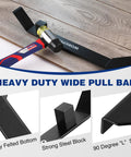 17 Inch Heavy Duty Pull And Pry Bar For Flooring Installation, Beefy Steel Construction With Soft Felt Backing To Protect Floors, Rust Resistant Leverage Tool For Quick Removal And Precise Planking on laminate floor