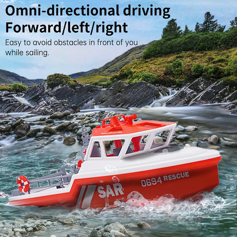 RC Jet Boat Remote Control Watercraft For Lake Or Pool Top Speed 8 Kmh 1 By 12 Scale 2.4Ghz 4CH Beginner Friendly RTR Easy Handling