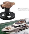 Heavy Duty Brass Sea Pump Impeller Kit Replaces G20 And G21 Engines With 1 Inch Inlets Plus V Belt Pulley For PCM 302 And 351 Marine Motors, black base