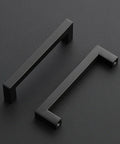 Slick Matte Black Cabinet Pulls Square 5 Inch Center To Center Drawer Handles 25 Pack For Kitchen Cabinets And Furniture