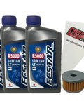 Genuine OEM Oil Change Kit For Suzuki DR650 1996-2023 With ECSTAR 10W40 Oil, Includes Filter, Drain Plug Crush Washer, And Funnel