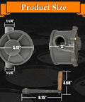 Product size view of Rotary Hand Oil Transfer Pump For Gas Caddies And Drums Aluminum 10 To 55 Gallon Fuel Pump With 1.25 Inch Outlet Two Way Siphon And Dispense For Gas Diesel And Light To Medium Viscosity Oils.