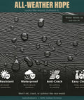 Close-up of water-resistant HDPE texture from All Weather HDPE Adirondack Chair With Built In Cup Holder Tool Free No Screws Needed