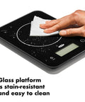 Cleaning the glass surface of Everyday Glass Kitchen Scale For Meal Prep, Digital Food Scale With 11lb/5kg Capacity, Precision Gram Scale