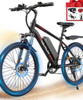 500W Peak Power Ebike For Adults With 20 MPH Top Speed And 40 Mile Range, Removable Battery, 7 Speed, Black and Red Design